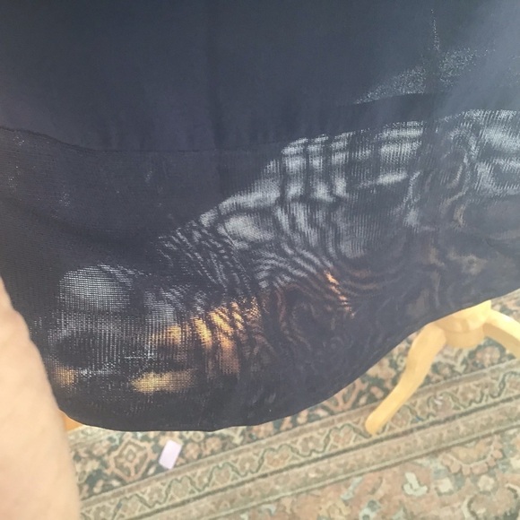 Eileen Fisher Navy Blue Scoop Neck Silk Sheathe Dress with Matching Jacket Sz M - Picture 13 of 15